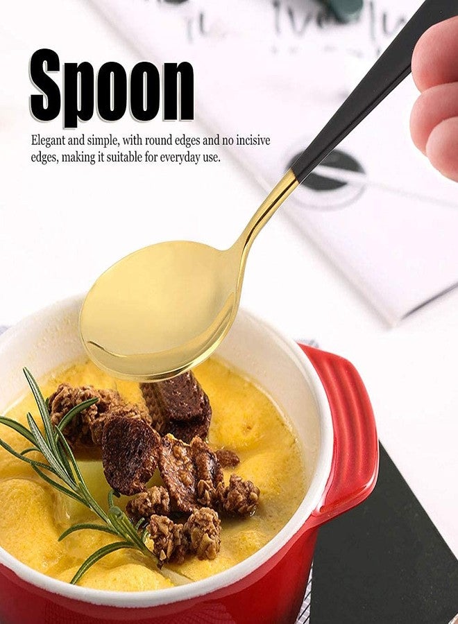 Mockery Stainless Steel Soup Spoon Home Use Rounded Polished Spoon for Restaurant Household Kitchen Use Dishwasher Safe - Image 4